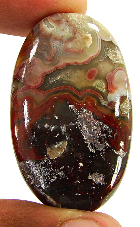 55.90 Ct Natural Crazy Lace Agate Loose Gemstone Cabochon Wire Wrap Stone - 20847