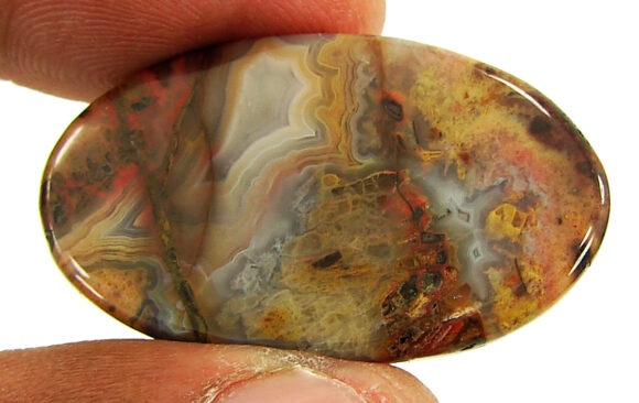 28.15 Ct Natural Crazy Lace Agate Loose Gemstone Cabochon Wire Wrap Stone - 20867 - Image 2