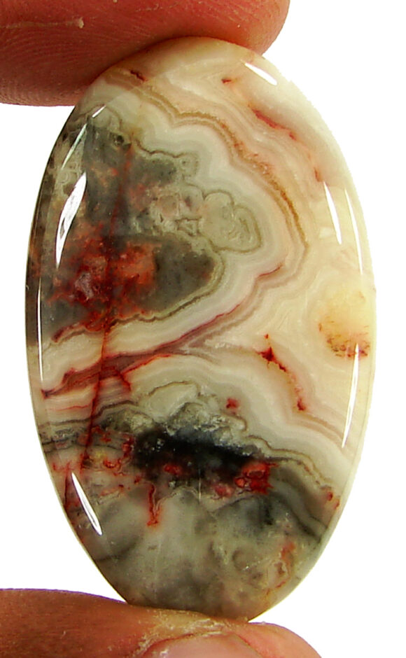 54.60 Ct Natural Crazy Lace Agate Loose Gemstone Cabochon Wire Wrap Stone - 20945