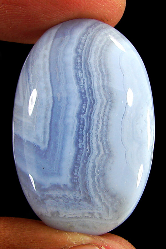 51.10 Ct Natural Blue Lace Agate Gemstone Stone Cabochon Wire wrap Stone - 21157