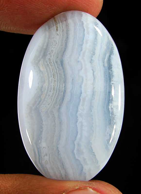 38.50 Ct Natural Blue Lace Agate Gemstone Stone Cabochon Wire wrap Stone - 21179