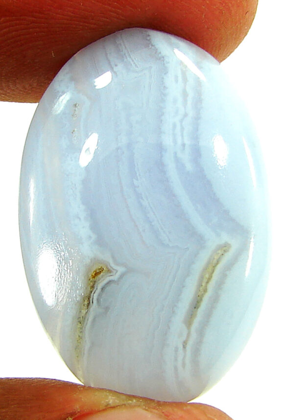 31.40 Ct Natural Blue Lace Agate Gemstone Stone Cabochon Wire wrap Stone - 21214