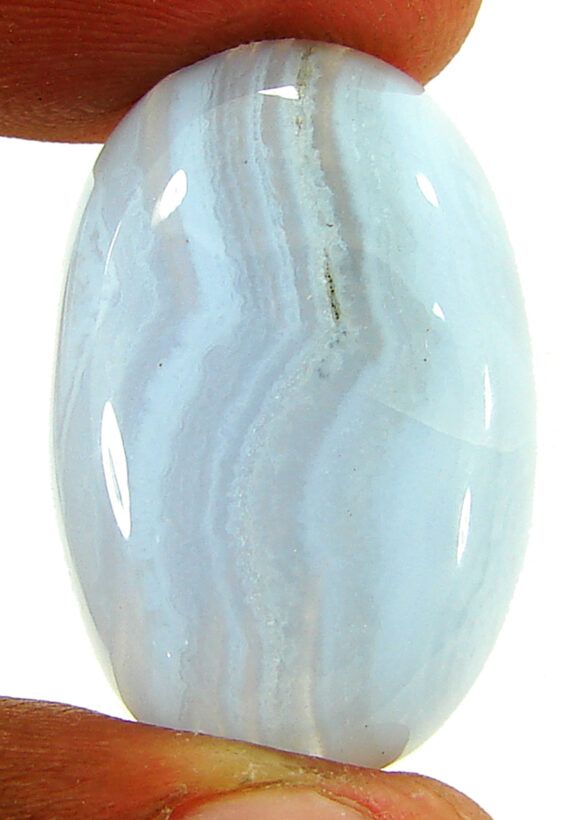 27.40 Ct Natural Blue Lace Agate Gemstone Stone Cabochon Wire wrap Stone - 21219