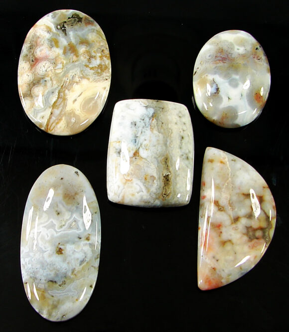 110.70 Ct Natural Ocean Jasper Gemstone 24-35 mm Cabochon 5 Pcs Stone Lot- 21457