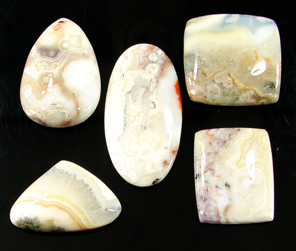 161.80 Ct Natural Ocean Jasper Gemstone 19-41 mm Cabochon 5 Pcs Stone Lot- 21460