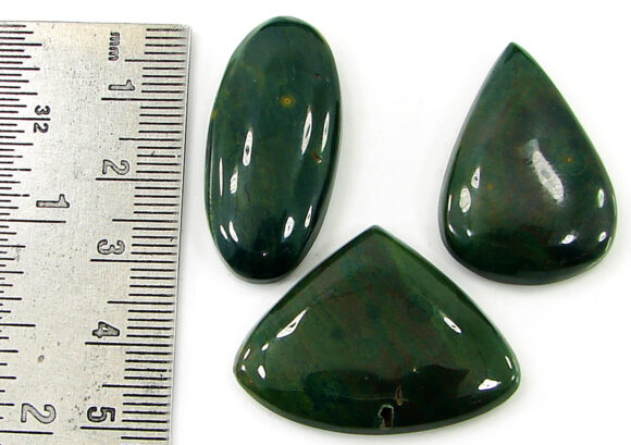 99.30 Ct Natural Ocean Jasper Gemstone 24-33 mm Cabochon 3 Pcs Stone Lot - 21481 - Image 2