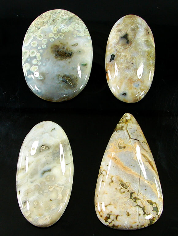 205.95 Ct Natural Ocean Jasper Gemstone 41-48 mm Cabochon 4 Pcs Stone Lot- 21489