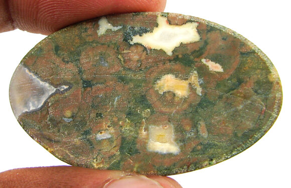 65.15 Ct Natural Rainforest Jasper Rhyolite Gemstone Cabochon Wire Wrap - 21620 - Image 2