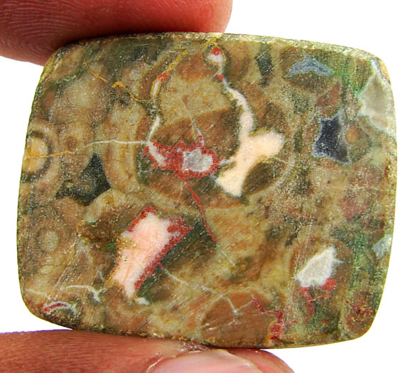 59.00 Ct Natural Rainforest Jasper Rhyolite Gemstone Cabochon Wire Wrap - 21628 - Image 2