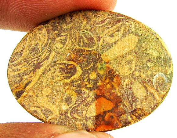 34.40 Ct Natural Mariyam Script Jasper Loose Gemstone Cabochon Wire Wrap - 21687 - Image 2