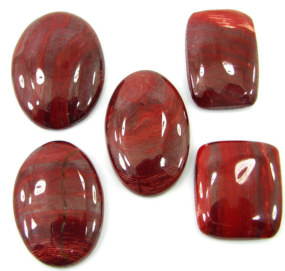 151.10 Ct Natural Snake Skin Jasper Loose Gemstone 22-29 mm Cabochon 5 Pcs Lot - 21791