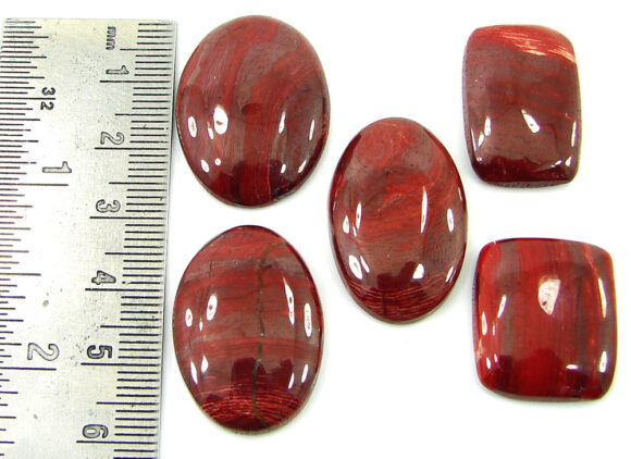 151.10 Ct Natural Snake Skin Jasper Loose Gemstone 22-29 mm Cabochon 5 Pcs Lot - 21791 - Image 2