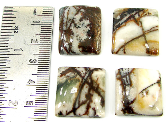 125.75 Ct Natural Coco Jasper Loose Gemstone 21-24 mm Cabochon 4 Pcs Lot - 21924 - Image 2