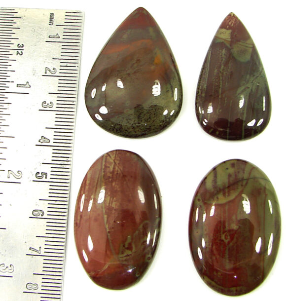 165.25 Ct Natural American Jasper Loose Gemstone 37-38 mm Cab 4 Pcs Lot - 22043 - Image 2