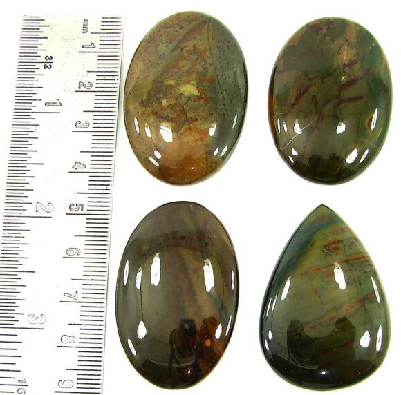 240.25 Ct Natural American Jasper Loose Gemstone 41-44 mm Cab 4 Pcs Lot - 22044 - Image 2