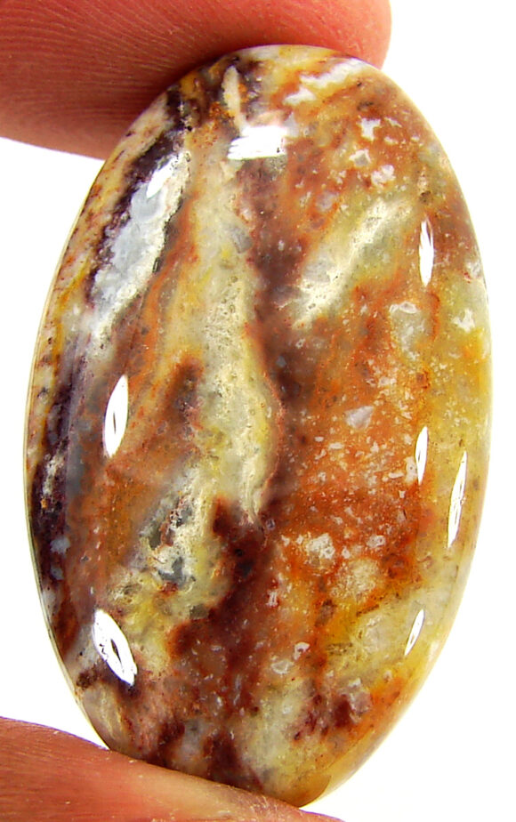 47.40 Ct Natural Rainbow Jasper Loose Gemstone Cabochon Wire Wrap Stone - 22135