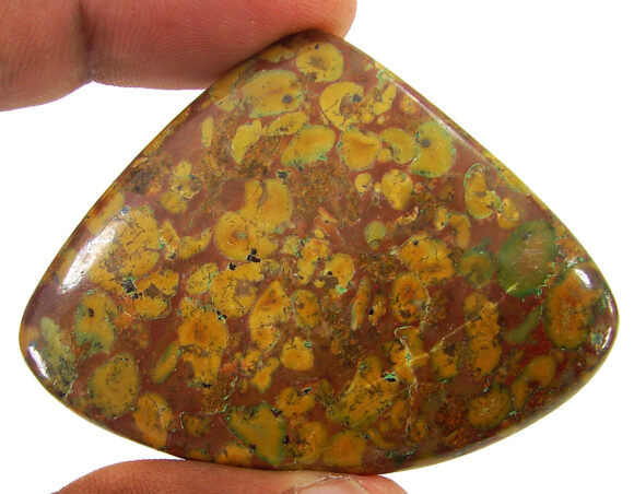 101.95 Ct Natural Ajubalite Fruit Jasper Gemstone Cabochon Wire Wrap Stone - 22167