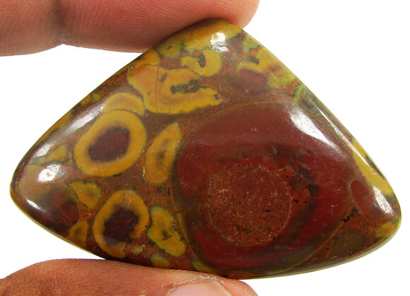 91.05 Ct Natural Ajubalite Fruit Jasper Gemstone Cabochon Wire Wrap Stone - 22170