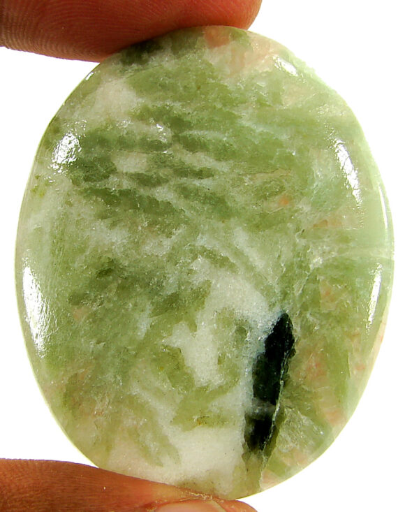 73.70 Ct Natural Seraphinite Loose Gemstone Cabochon Wire Wrap Stone - 22349