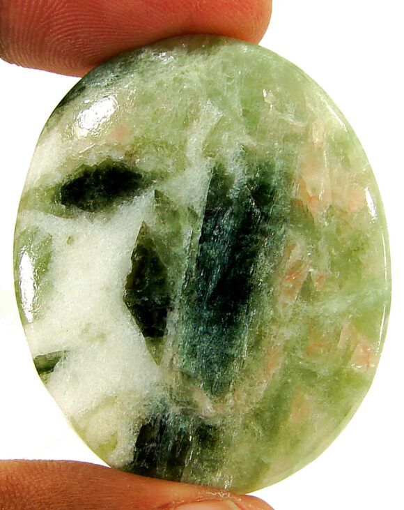 66.10 Ct Natural Seraphinite Loose Gemstone Stone Cabochon Wire Wrap Stone - 22351