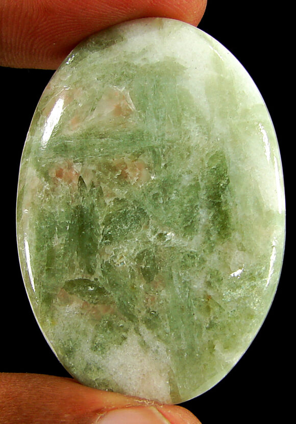 69.00 Ct Natural Seraphinite Loose Gemstone Stone Cabochon Wire Wrap Stone - 22354