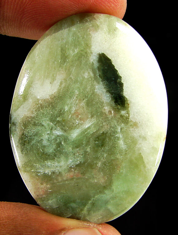 63.50 Ct Natural Seraphinite Loose Gemstone Stone Cabochon Wire Wrap Stone - 22358