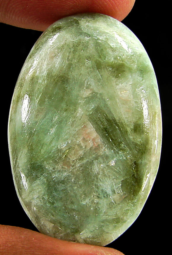 57.25 Ct Natural Seraphinite Loose Gemstone Stone Cabochon Wire Wrap Stone - 22363