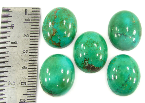 161.45 Ct Natural Tibet Turquoise Loose Gemstone Cabochon 5 Pcs Stone Lot - 19928 - Image 2