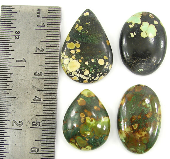 85.80 Ct Natural Tibet Turquoise Loose Gemstone Cabochon 4 Pcs Stone Lot - 20066 - Image 2