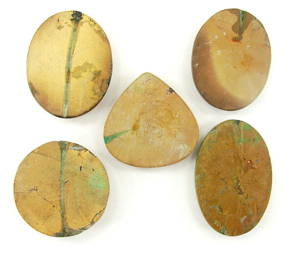 209.45 Ct Natural Tibet Turquoise Loose Gemstone Cabochon 5 Pcs Stone Lot - 20114 - Image 2