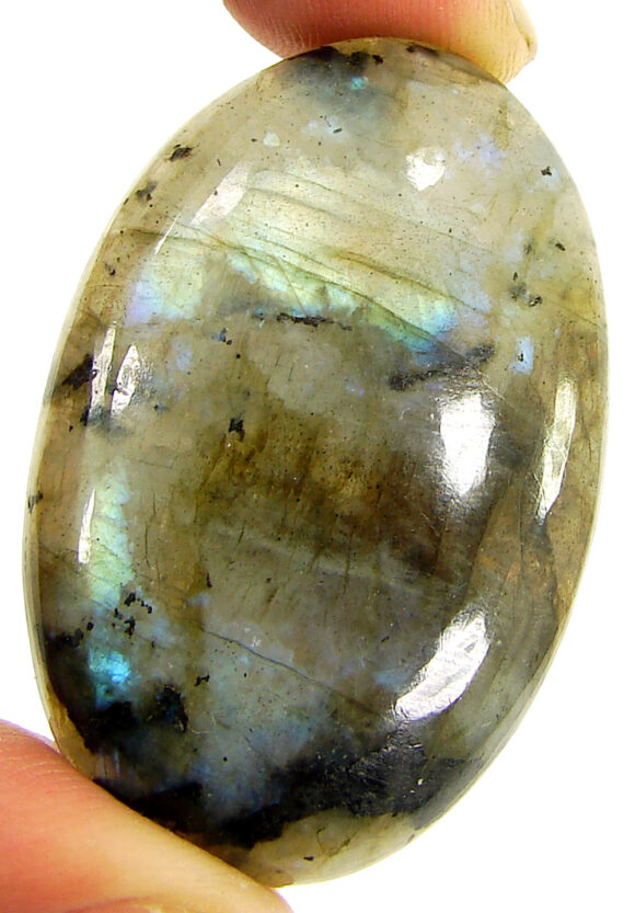 86.20 Ct Natural Blue Labradorite Loose Gemstone Cabochon Wire Wrap Stone - 22517