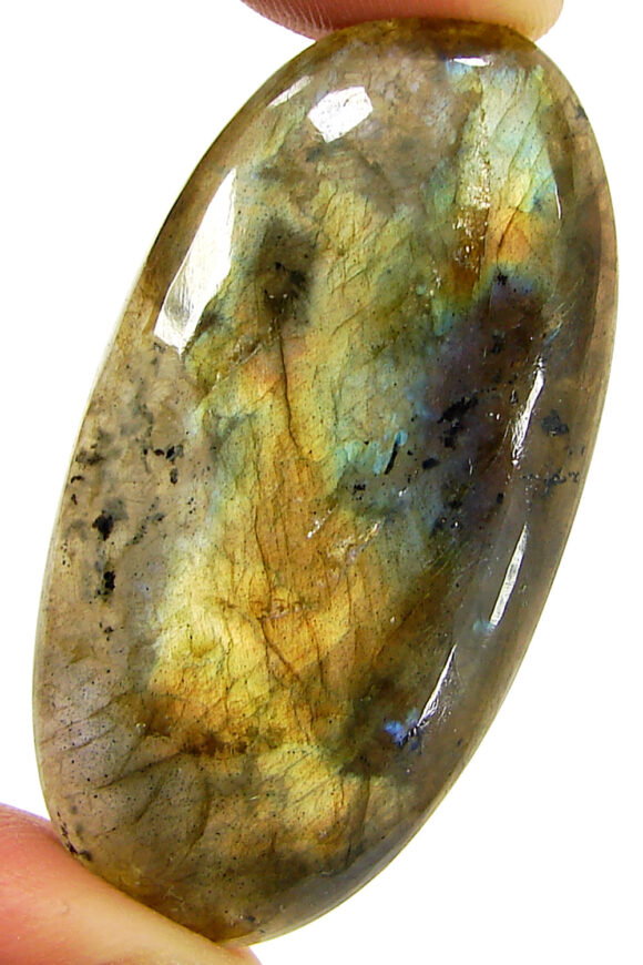 60.85 Ct Natural Gray Labradorite Loose Gemstone Cabochon Wire Wrap Stone - 22524