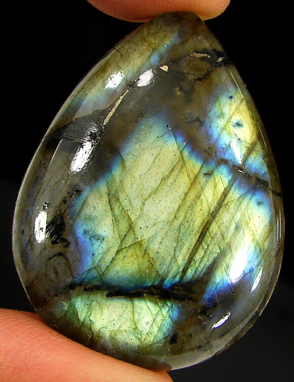 64.45 Ct Natural Gray Labradorite Loose Gemstone Cabochon Wire Wrap Stone - 22528