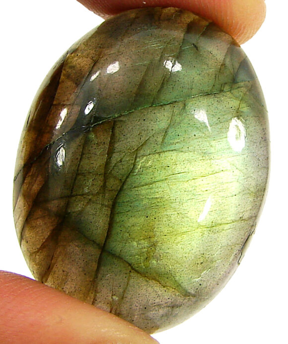 45.80 Ct Natural Gray Labradorite Loose Gemstone Cabochon Wire Wrap Stone - 22544