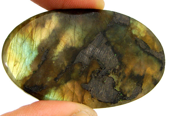 107.25 Ct Natural Gray Labradorite Loose Gemstone Cabochon Wire Wrap Stone - 22567 - Image 2