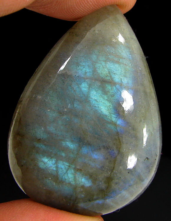 90.50 Ct Natural Blue Labradorite Loose Gemstone Cabochon Wire Wrap Stone - 22568