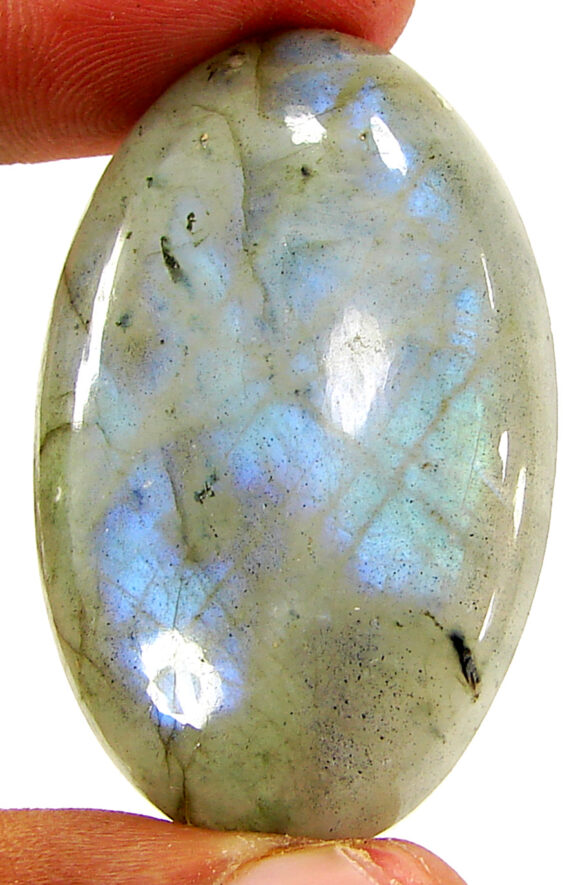 95.75 Ct Natural Blue Labradorite Loose Gemstone Cabochon Wire Wrap Stone - 22577