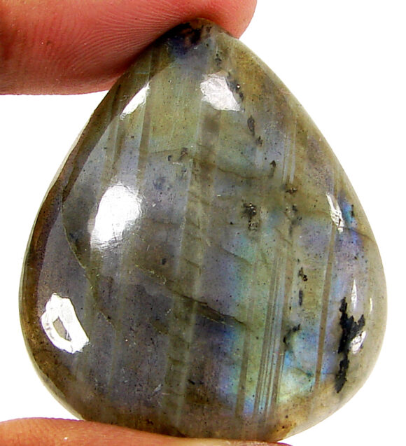 88.30 Ct Natural Gray Labradorite Loose Gemstone Cabochon Wire Wrap Stone - 22595