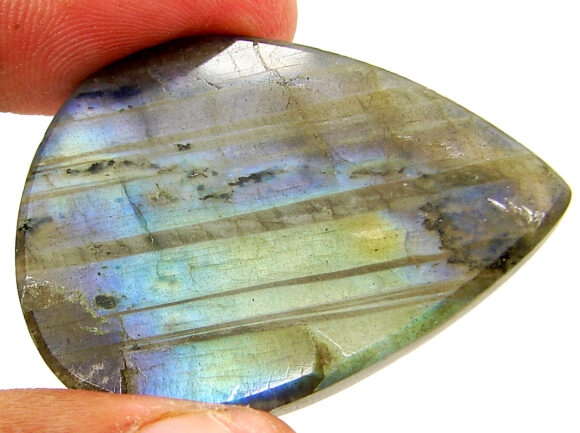 88.30 Ct Natural Gray Labradorite Loose Gemstone Cabochon Wire Wrap Stone - 22595 - Image 2