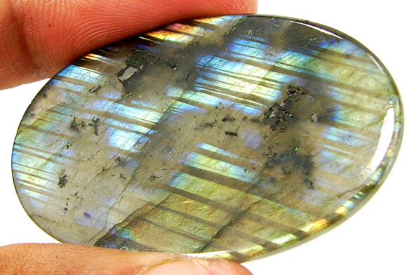 90.20 Ct Natural Blue Labradorite Loose Gemstone Cabochon Wire Wrap Stone - 22601 - Image 2