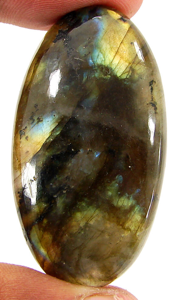 85.05 Ct Natural Gray Labradorite Loose Gemstone Cabochon Wire Wrap Stone - 22605