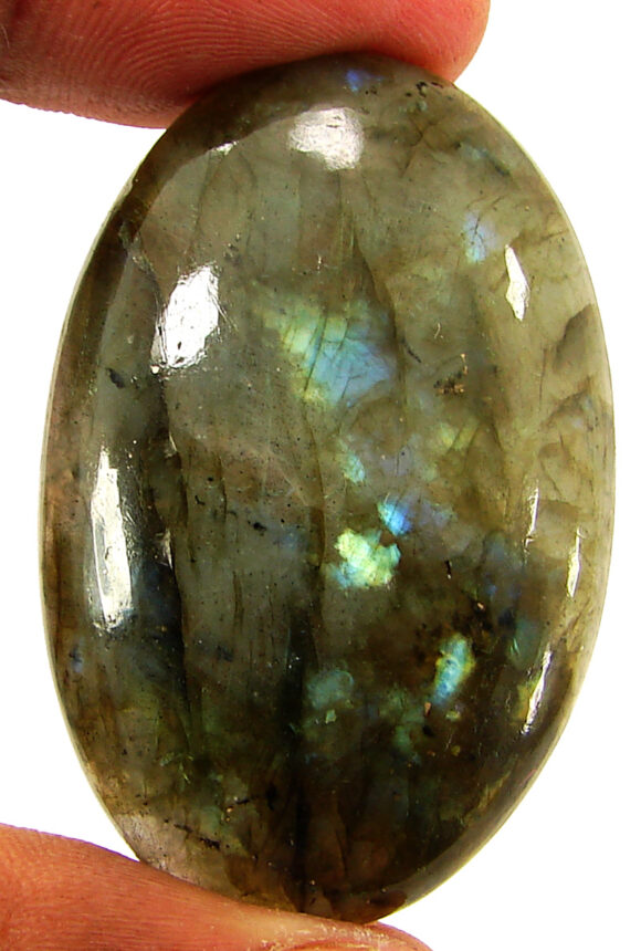 94.35 Ct Natural Blue Labradorite Loose Gemstone Cabochon Wire Wrap Stone - 22612