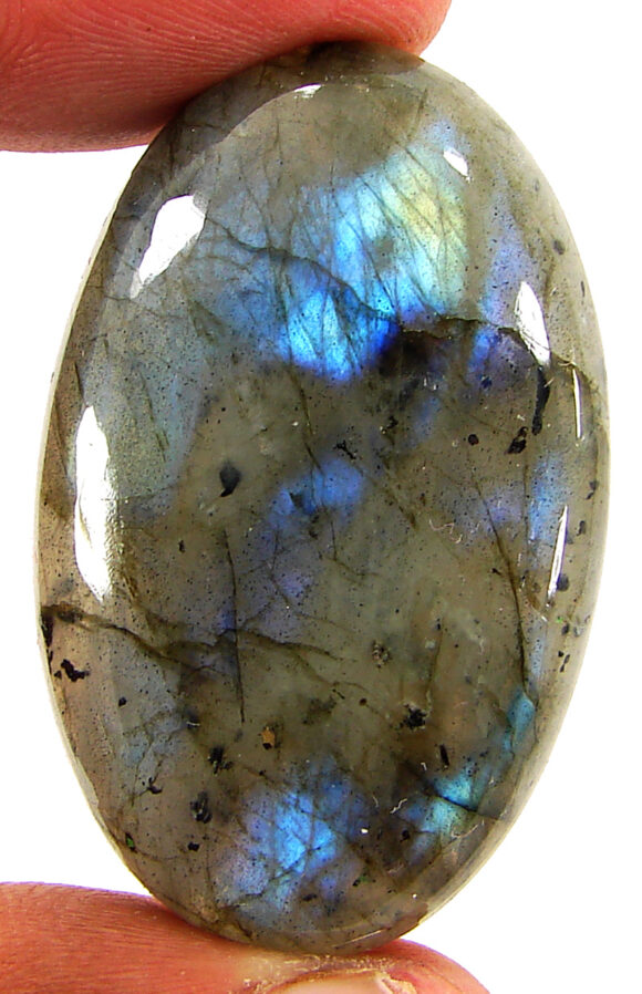 89.30 Ct Natural Blue Labradorite Loose Gemstone Cabochon Wire Wrap Stone - 22620