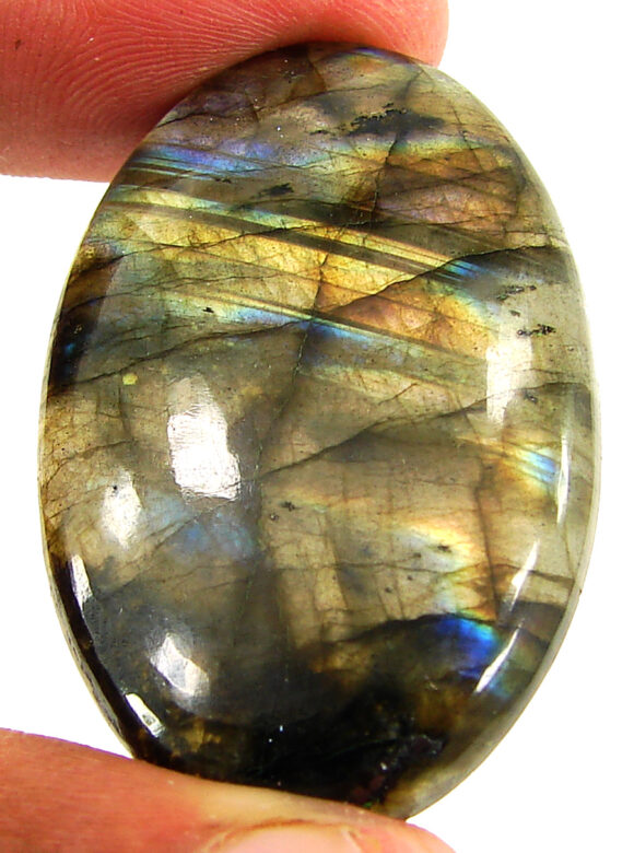 64.65 Ct Natural Gray Labradorite Loose Gemstone Cabochon Wire Wrap Stone - 22621