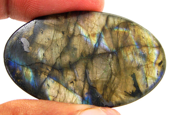 64.65 Ct Natural Gray Labradorite Loose Gemstone Cabochon Wire Wrap Stone - 22621 - Image 2