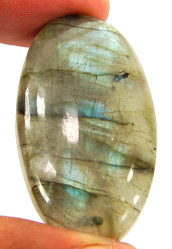 66.10 Ct Natural Blue Labradorite Loose Gemstone Cabochon Wire Wrap Stone - 22622