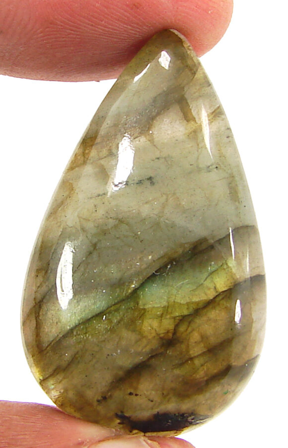 59.45 Ct Natural Gray Labradorite Loose Gemstone Cabochon Wire Wrap Stone - 22634