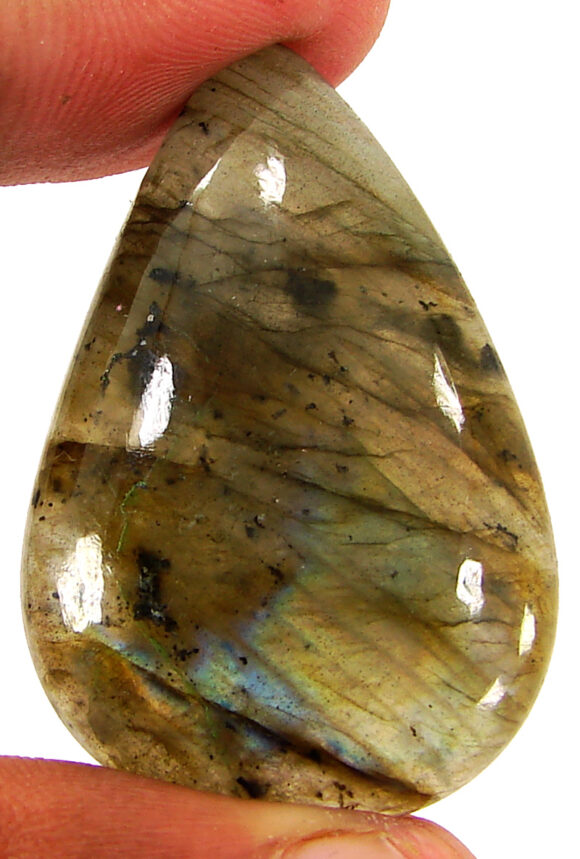 53.45 Ct Natural Gray Labradorite Loose Gemstone Cabochon Wire Wrap Stone - 22638