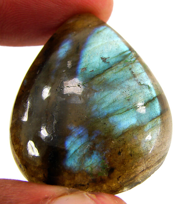 52.05 Ct Natural Blue Labradorite Loose Gemstone Cabochon Wire Wrap Stone - 22639