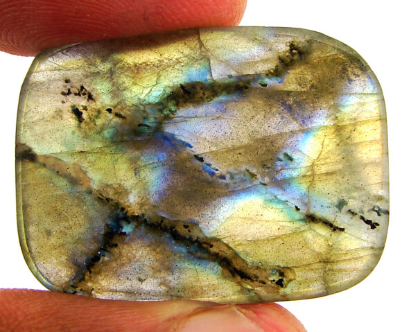 38.25 Ct Natural Gray Labradorite Loose Gemstone Cabochon Wire Wrap Stone - 22647 - Image 2